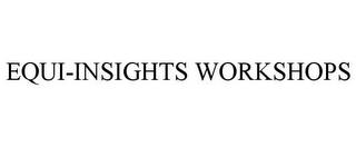 EQUI-INSIGHTS WORKSHOPS