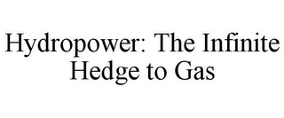 HYDROPOWER: THE INFINITE HEDGE TO GAS