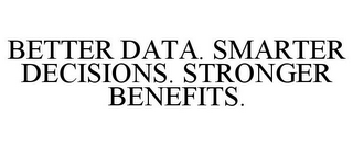 BETTER DATA. SMARTER DECISIONS. STRONGER BENEFITS.