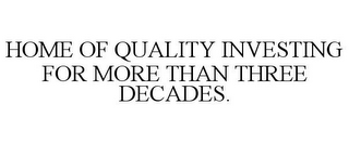 HOME OF QUALITY INVESTING FOR MORE THAN THREE DECADES.