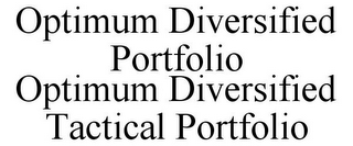 OPTIMUM DIVERSIFIED PORTFOLIO OPTIMUM DIVERSIFIED TACTICAL PORTFOLIO