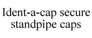 IDENT-A-CAP SECURE STANDPIPE CAPS