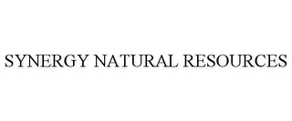 SYNERGY NATURAL RESOURCES