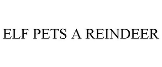 ELF PETS A REINDEER