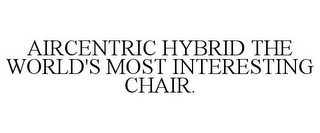 AIRCENTRIC HYBRID THE WORLD'S MOST INTERESTING CHAIR.