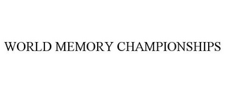 WORLD MEMORY CHAMPIONSHIPS