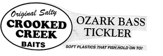 ORIGINAL SALTY CROOKED CREEK BAITS OZARK BASS TICKLER SOFT PLASTICS THAT FISH HOLD ON TO!