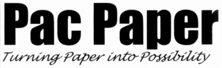 PAC PAPER TURNING PAPER INTO POSSIBILITY