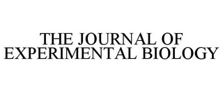 THE JOURNAL OF EXPERIMENTAL BIOLOGY