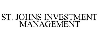 ST. JOHNS INVESTMENT MANAGEMENT