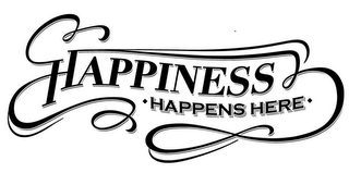 HAPPINESS HAPPENS HERE