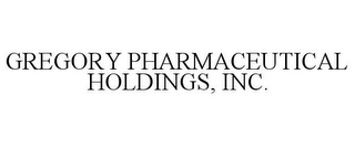 GREGORY PHARMACEUTICAL HOLDINGS, INC.