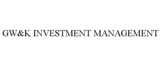 GW&K INVESTMENT MANAGEMENT