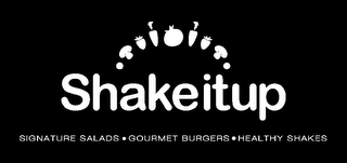 SHAKEITUP SIGNATURE SALADS GOURMET BURGERS HEALTHY SHAKES