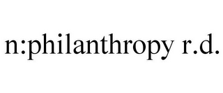 N:PHILANTHROPY R.D.