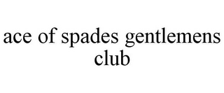 ACE OF SPADES GENTLEMENS CLUB