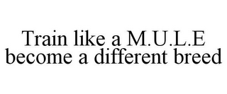 TRAIN LIKE A M.U.L.E BECOME A DIFFERENT BREED