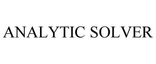 ANALYTIC SOLVER