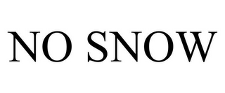 NO SNOW