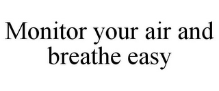 MONITOR YOUR AIR AND BREATHE EASY