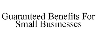 GUARANTEED BENEFITS FOR SMALL BUSINESSES