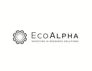 ECOALPHA INVESTING IN RESOURCE SOLUTIONS