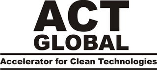 ACT GLOBAL ACCELERATOR FOR CLEAN TECHNOLOGIES