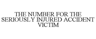 THE NUMBER FOR THE SERIOUSLY INJURED ACCIDENT VICTIM