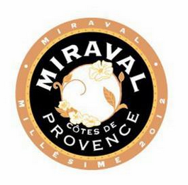 MIRAVAL CÔTES DE PROVENCE MIRAVAL MILLÉSIME 2012