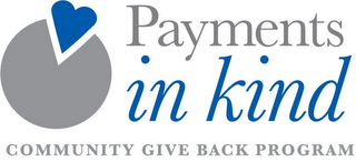 PAYMENTS IN KIND COMMUNITY GIVE BACK PROGRAM