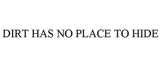 DIRT HAS NO PLACE TO HIDE
