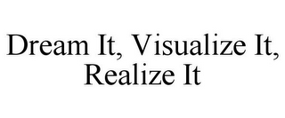 DREAM IT, VISUALIZE IT, REALIZE IT