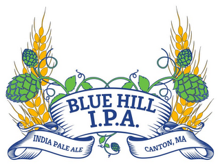 BLUE HILL I.P.A. INDIA PALE ALE CANTON,MA