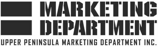 MARKETING DEPARTMENT UPPER PENINSUAL MARKETING DEPARTMENT INC.