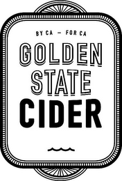 BY CA FOR CA GOLDEN STATE CIDER