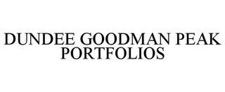 DUNDEE GOODMAN PEAK PORTFOLIOS