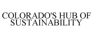 COLORADO'S HUB OF SUSTAINABILITY