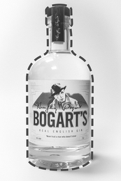 HUMPHREY BOGART BOGART'S REAL ENGLISH GIN 'NEVER TRUST A MAN WHO DOESN'T DRINK' 45% ABV 75CL