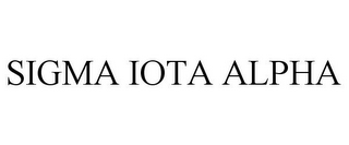 SIGMA IOTA ALPHA