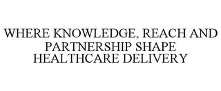 WHERE KNOWLEDGE, REACH AND PARTNERSHIP SHAPE HEALTHCARE DELIVERY