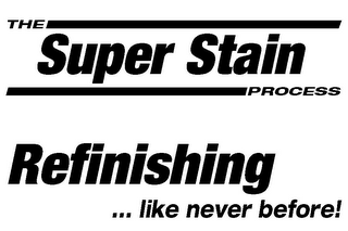 THE SUPER STAIN PROCESS REFINISHING ...LIKE NEVER BEFORE!