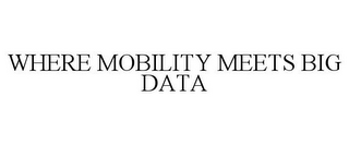 WHERE MOBILITY MEETS BIG DATA