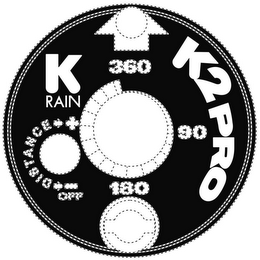 K RAIN K2 PRO DISTANCE + - 360 180 90