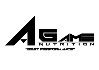 A GAME NUTRITION "BEST PERFORMANCE"