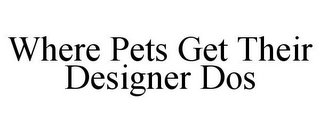 WHERE PETS GET THEIR DESIGNER DOS