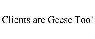 CLIENTS ARE GEESE TOO!