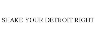 SHAKE YOUR DETROIT RIGHT