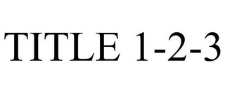 TITLE 1-2-3