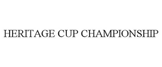 HERITAGE CUP CHAMPIONSHIP