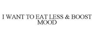 I WANT TO EAT LESS & BOOST MOOD